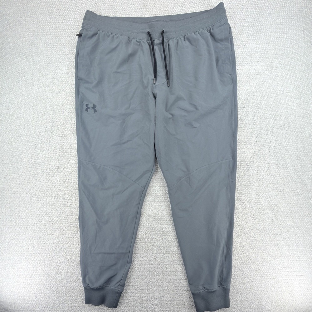 Under Armour Sportstyle Elite Jogger Pants Mens 2XL Gray Tapered 1374658
